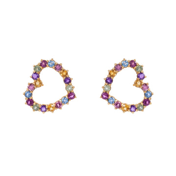 Brinco Coração Raibow